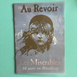 LES MISERABLES Souvenir Program Finale performance Au Revoir Randal Keith 2003